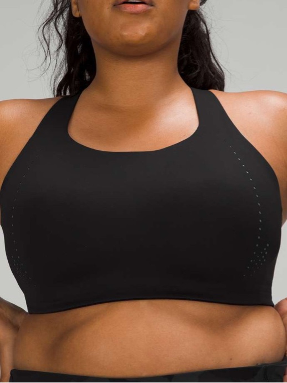 Lululemon AirSupport Bra High Support C-DDD Cups
Black Asphalt Grey 36DDD bra